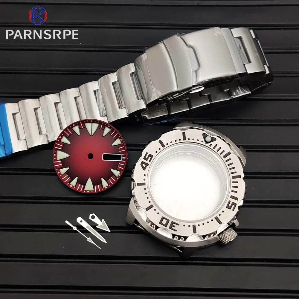 42mm water resistant sapphire case stainless steel bracelet green luminous sterile dial single rotating bezel watch accessories