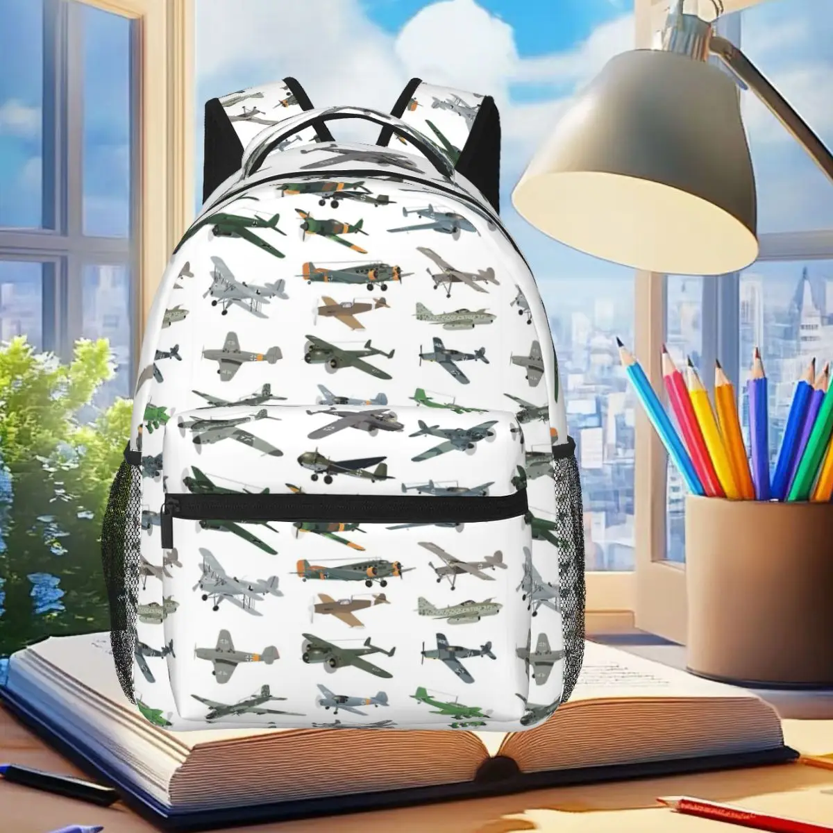 

Various German WW2 Airplanes Student Backpack School Bag Hiking Travel Daypack for Boys Girls Fashion Bookbag Shoulder Bags