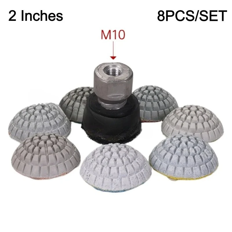 

With M10 Backer Grinding Marble Granite Quartz Curved Surface Polishing 2inch Abrasive Convex Disc Diamond Polishing Pad