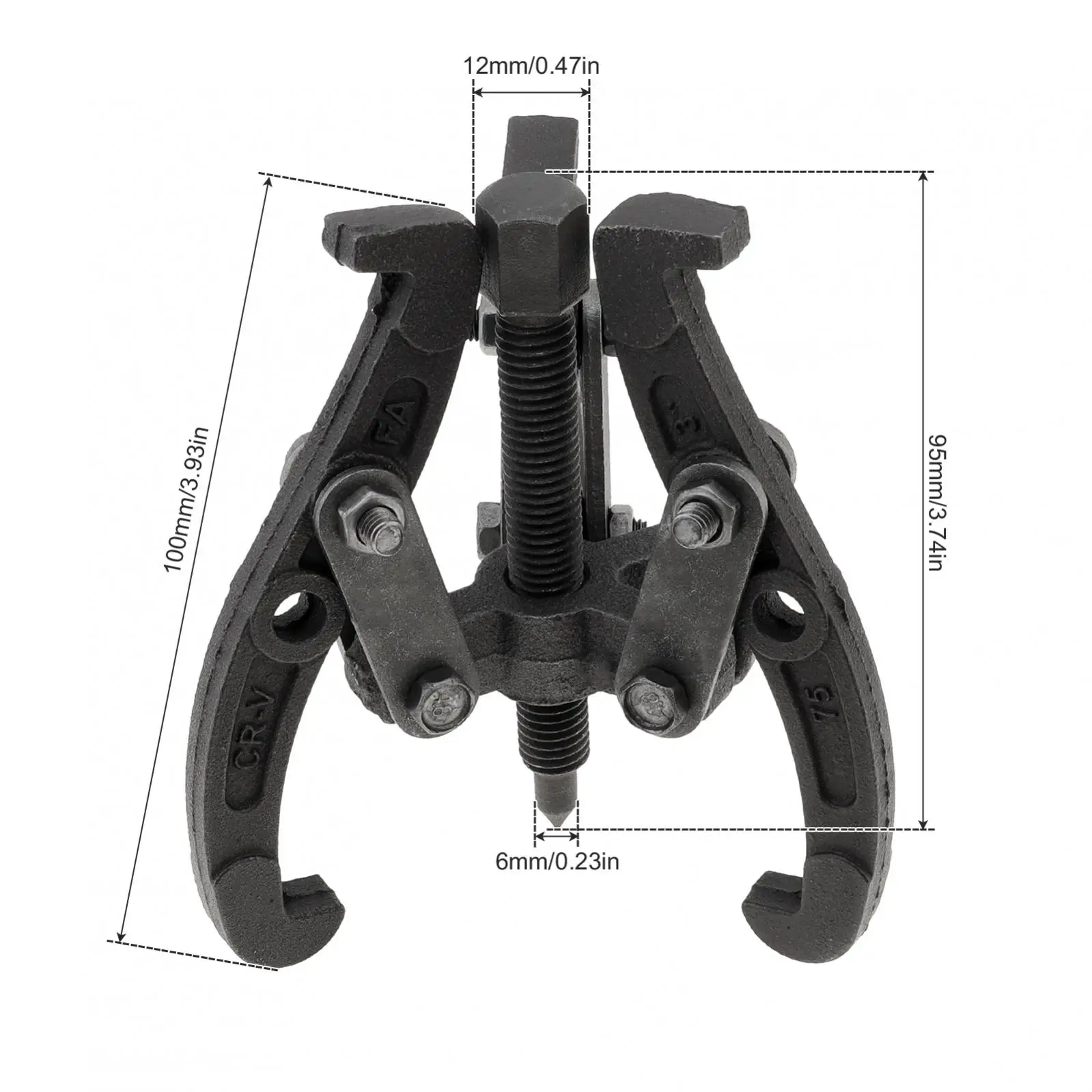 3 inch 3-claw Bearing Puller Heavy Duty Motor Tech Gear Puller Extractor Flywheel Removal Car Disassembly Auto Mechanical Tool