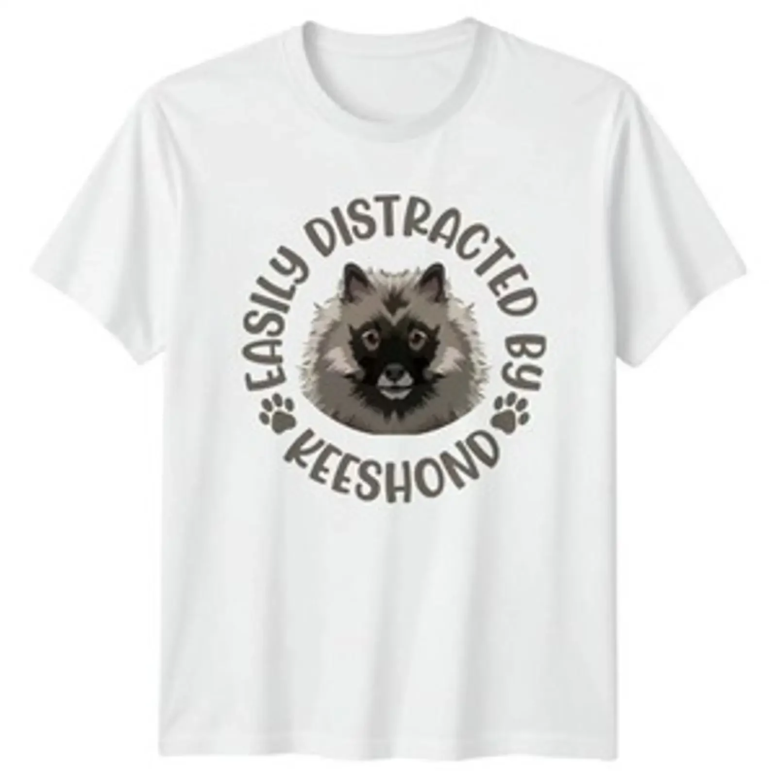 Easily Distracted By Keeshond T Shirt Hunderasse Hunde Geburtstag vintage Washed Breathable Comfortable designer clothes