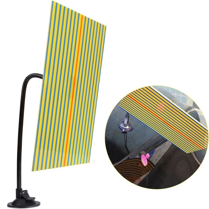 Dent Repair Board, Paintless Dent Repair Tool Line Board Reflector Board Checking Reflector Line Board Yellow and Blue Color