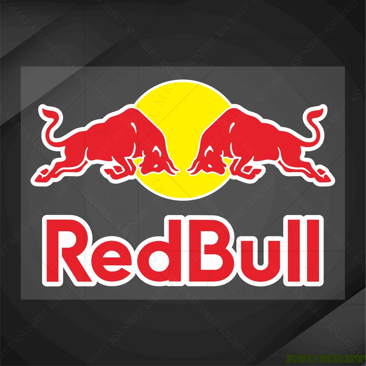 Vinilo para pegatina Red Bull, calcomanía para motocicleta, logotipo resistente al agua