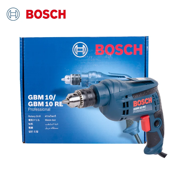 Bosch GBM 10 RE Electric Drill hand drill power tool with brushless motor for precise drilling in steel, wood and aluminum