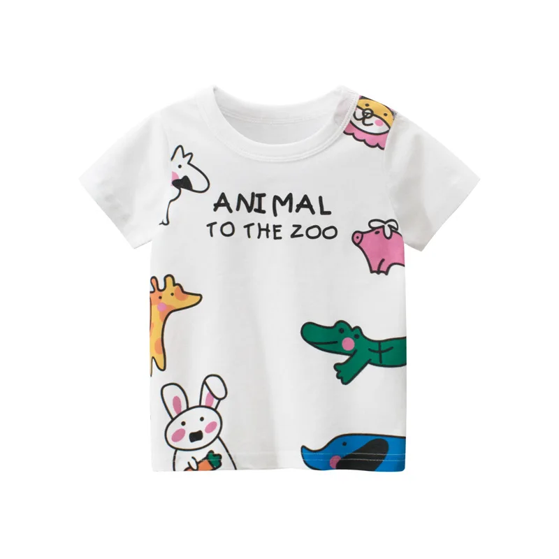 2-8T Toddler Kid Baby Girls Clothes Summer Animal Print Girls T Shirt Cute Sweet Cotton Tshirt Casual Top Tee Children Outfit