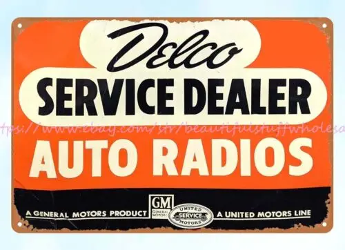 decorating your bedroom MOTORS SERVICE RADIO DEALER metal tin sign