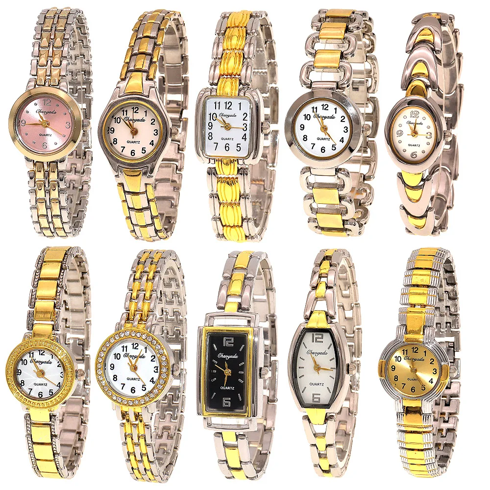 10pcs Mixed Bulk Lot of Colorful Rose Gold Lady Women Watches Quartz Movement Wristwatch Dress Watch Gift JBT1 Wholesale price