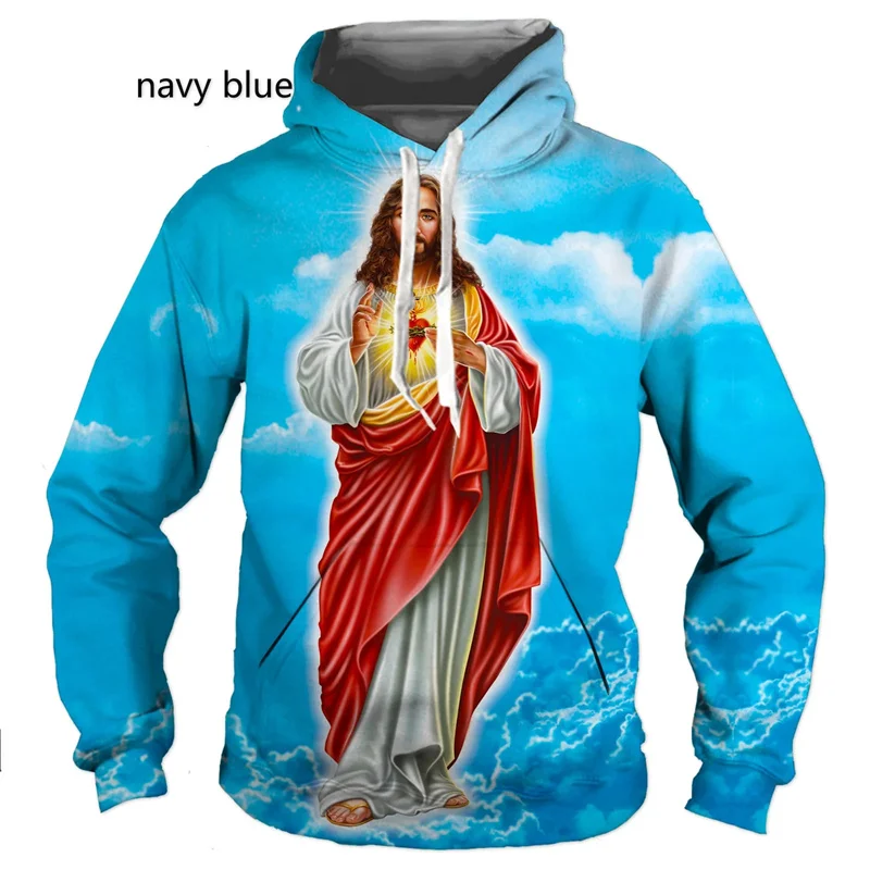 

3D Printing Christian Jesus Hoodies Jesus Bless Us Faith Above Fear Hooded Sweatshirts Kids Fashion Streetwear Clothing Pullover