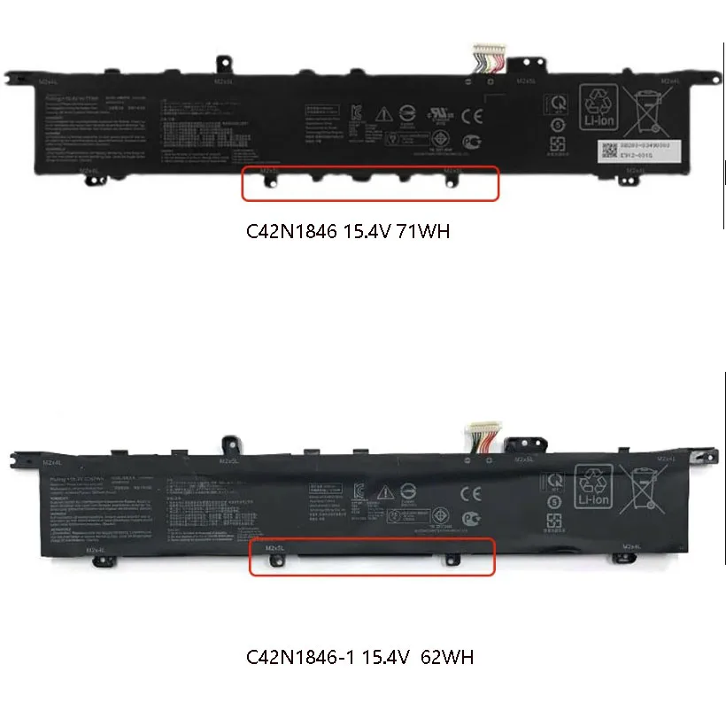 Imagem -02 - Bateria do Portátil Asus Pro Duo C42n1846 62wh C42n18461 Ux581gv-xb94t Ux581gv Zenbook Ux581 15.4v