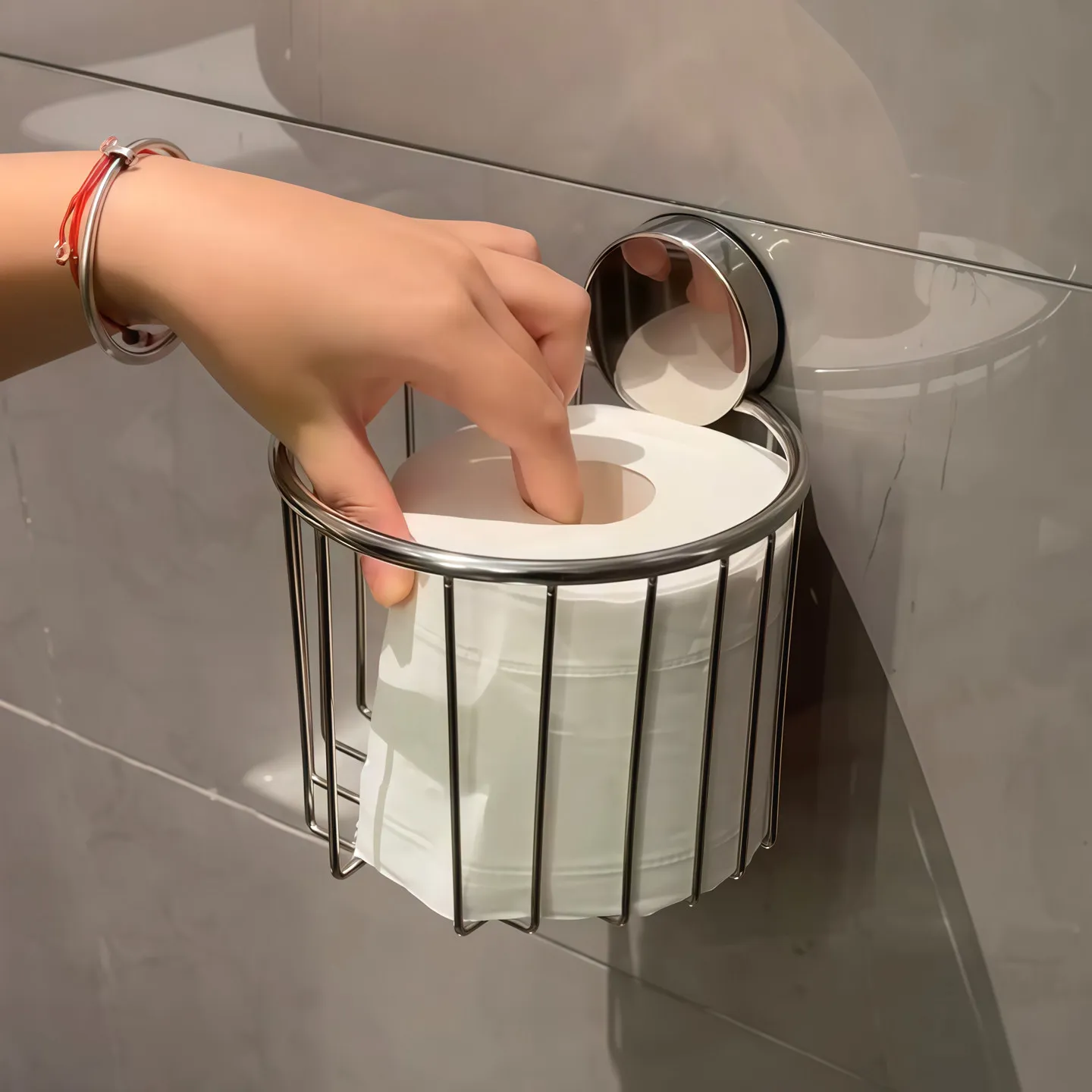 Toilet roll holder Roll toilet paper Toilet carton Stainless steel Kitchen tissue holder Suction cup Face towel rack