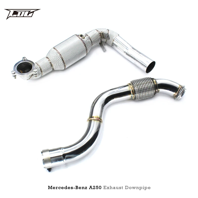 OEM Stainless Steel Exhaust Downpipe For Mercedes-Benz A250 2.0T 2014 High Performance Racing Downpipes with catalyst