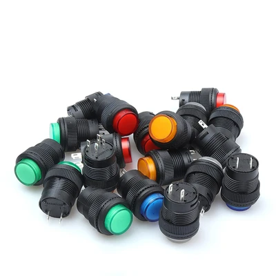 5Pcs Self-lockin 16MM Latching/Momentary push Button Switch with 5Color LED lighting 2Pin or 4Pin R16-503/AD R16-503/BD