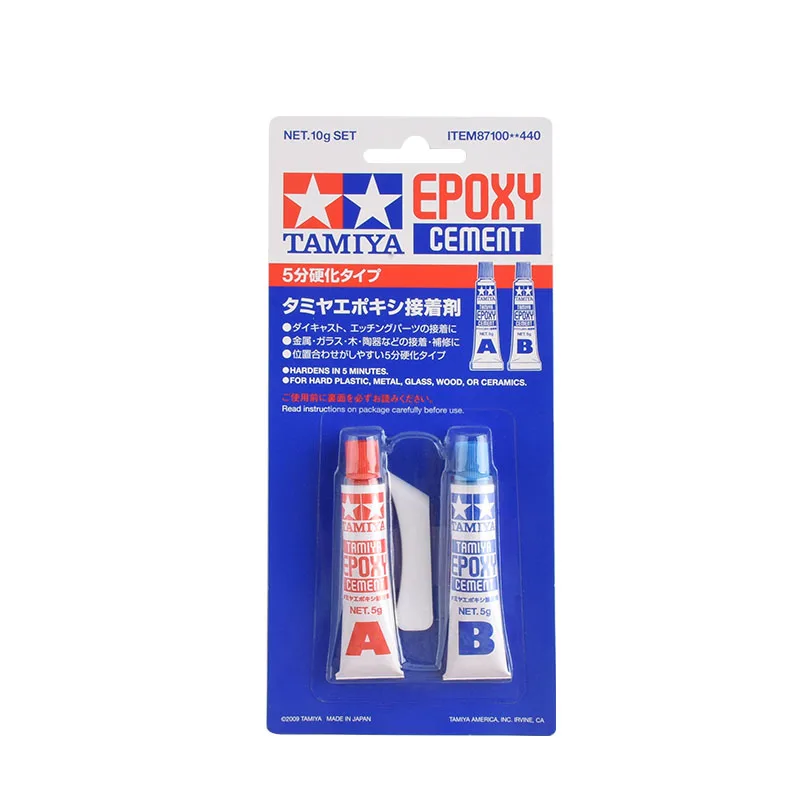 TAMIYA 87100 Epoxy Cement for Hard Plastic Metal Glass Wood or Ceramics AB Resin Adhesive Hardens In 5 Minutes Quick Drying Glue