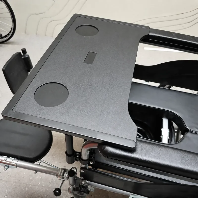 Manual Wheelchair for Elderly Foldable Lightweight High Backrest Reclining Leg Rest Hand Push Mobility Aid for Home Use