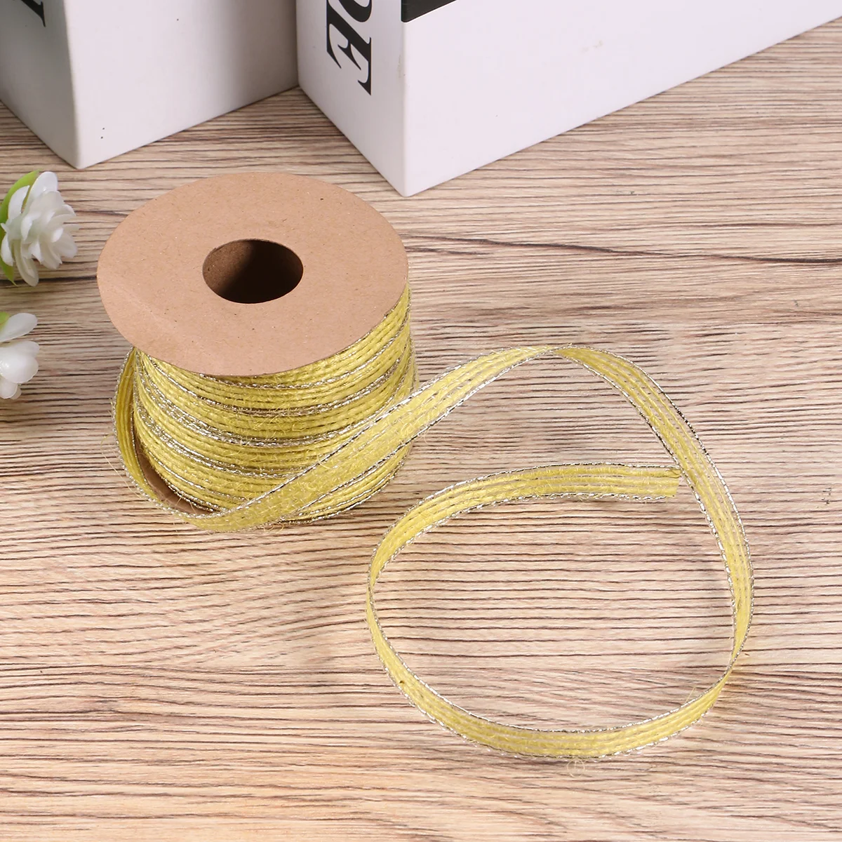 Colored Braided Rope Weaving Webbing Home DIY Craft Fishing Line Pattern Burlap Ribbon (10m, White) jute webbing