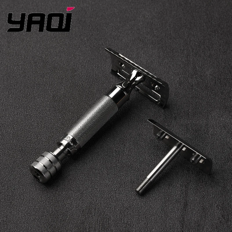 

Yaqi Diagonal Slant Stainless Steel Safety Razor With 0.35mm Blade Gap 77mm Handle Length And 13mm Diameter Portable Razor