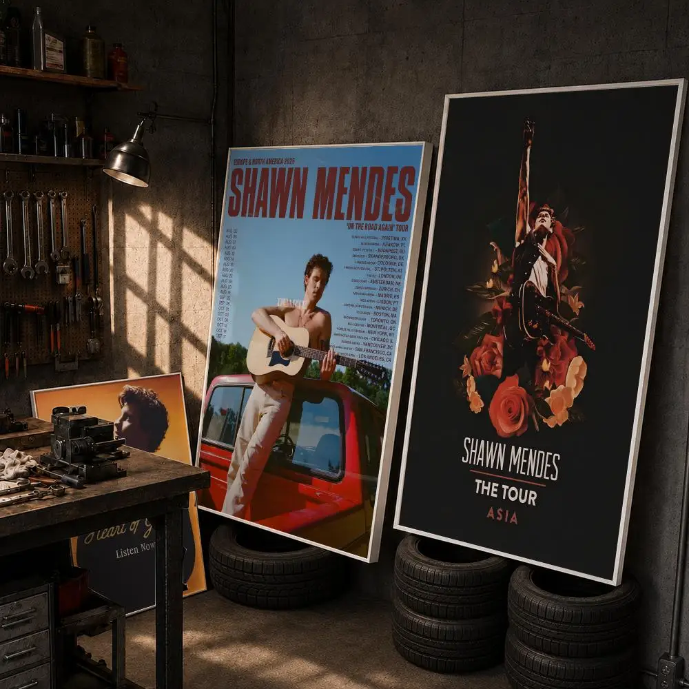 Singer S-Shawn Mendes Shawn Poster HD Room Decor Home Decoration Interior Wall Art Printing Waterproof Garage Party BedRoom Gift