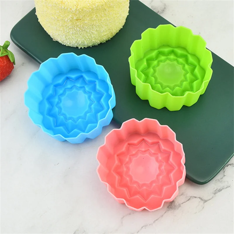 Silicone Baking Moldes para Mooncake, Muffin e Bolo, Pudim e Geléia