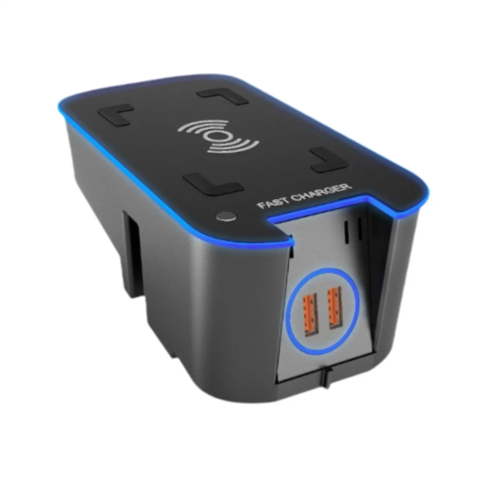 

Автомобильное беспроводное зарядное устройство 15 Вт с 2 USB-портами, простое в установке, износостойкое, для Volvo XC60 V60 XC90 V90cc