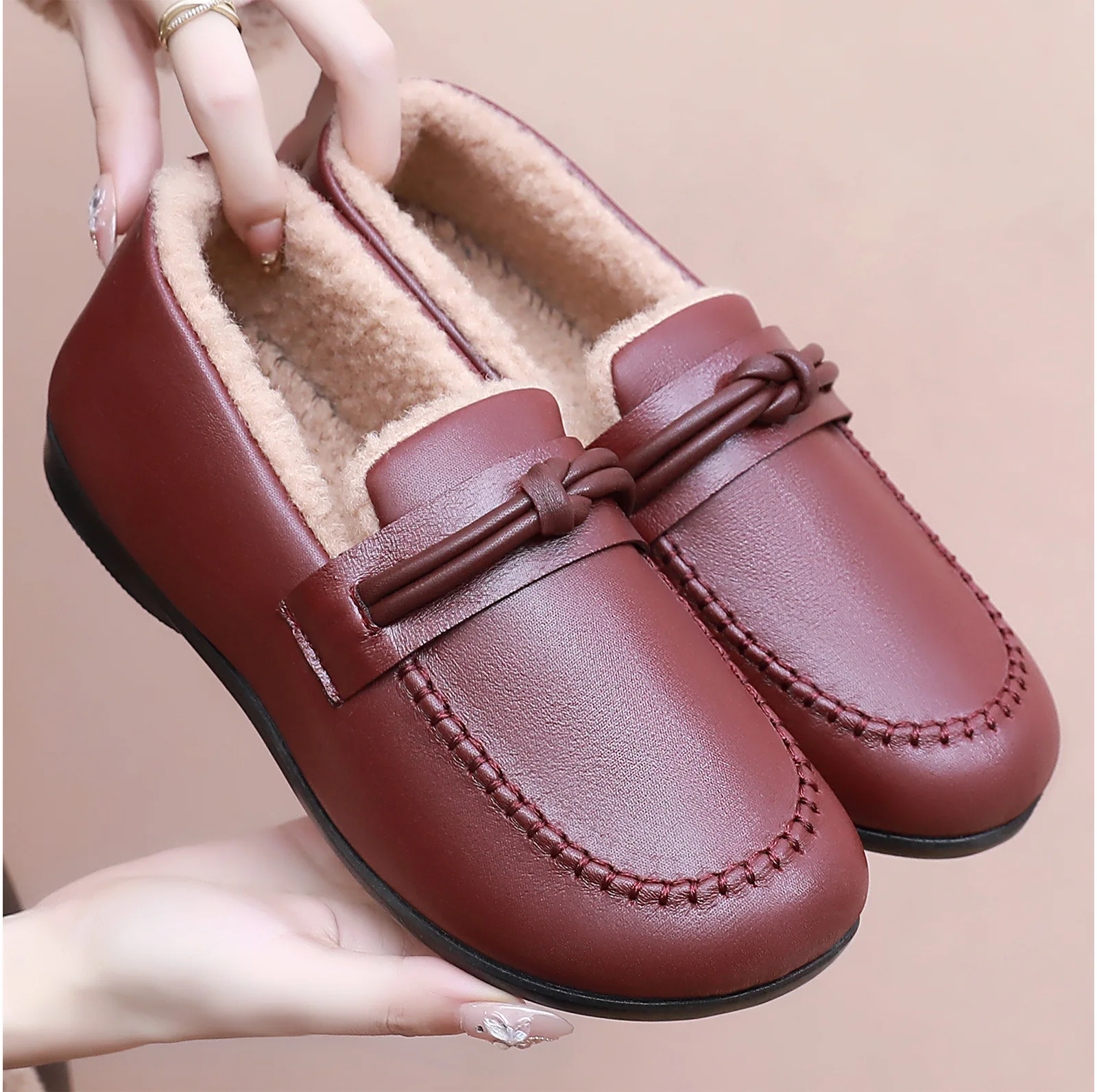Damen-Winterschuhe, neue rutschfeste, wasserdichte Baumwollstiefel, beliebte modische Freizeit-Baumwollschuhe – Detail 12