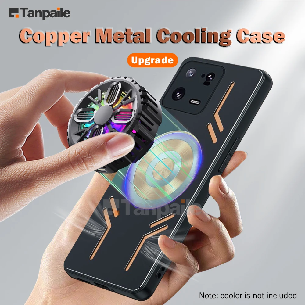 Magnetic Cooling Phone Case For Redmi Note 13 Pro 12 11T POCO F5 X5 X4 GT Shockproof Copper Heat Dissipation Metal Back Cover