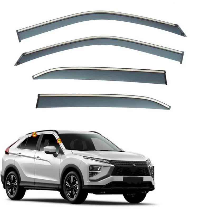 Window Visor Rain Guard Side Window Deflector Weather Shield For Mitsubishi Eclipse Cross 2018 2019 2020 2021 2022 2023