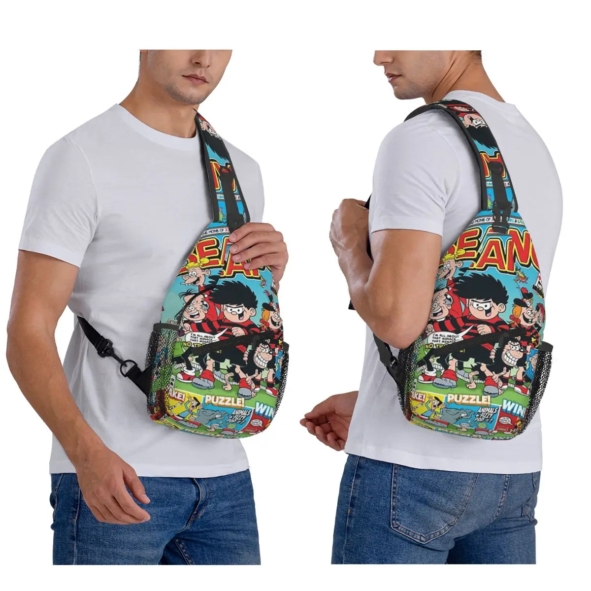 

Beano Chest Bag Men Sling Crossbody Backpack Chest Bag Traveling Hiking Daypack Shoulder Bag