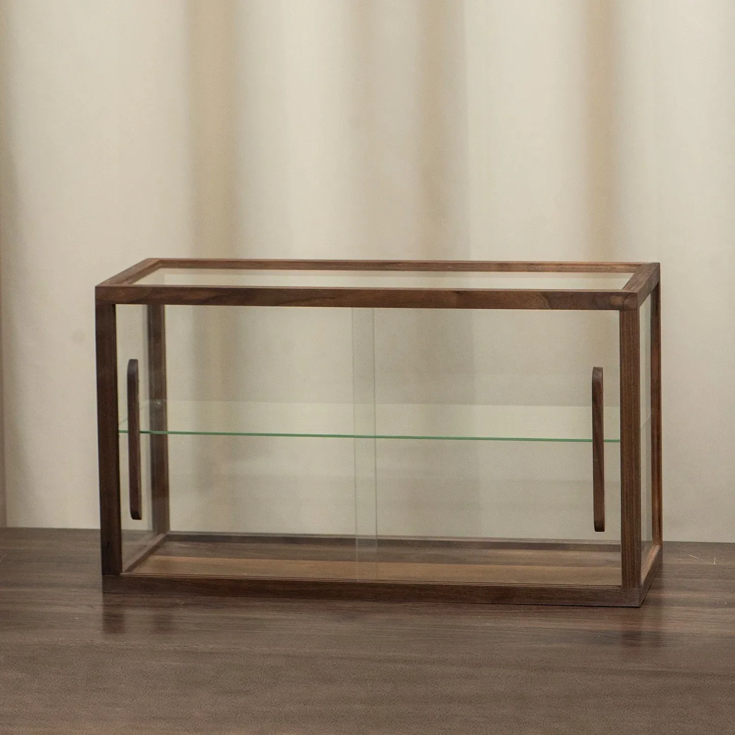 Solid wood glass cabinet coffee shop dessert bread cake display cabinet teacup toy figure perfume display storage cabinet