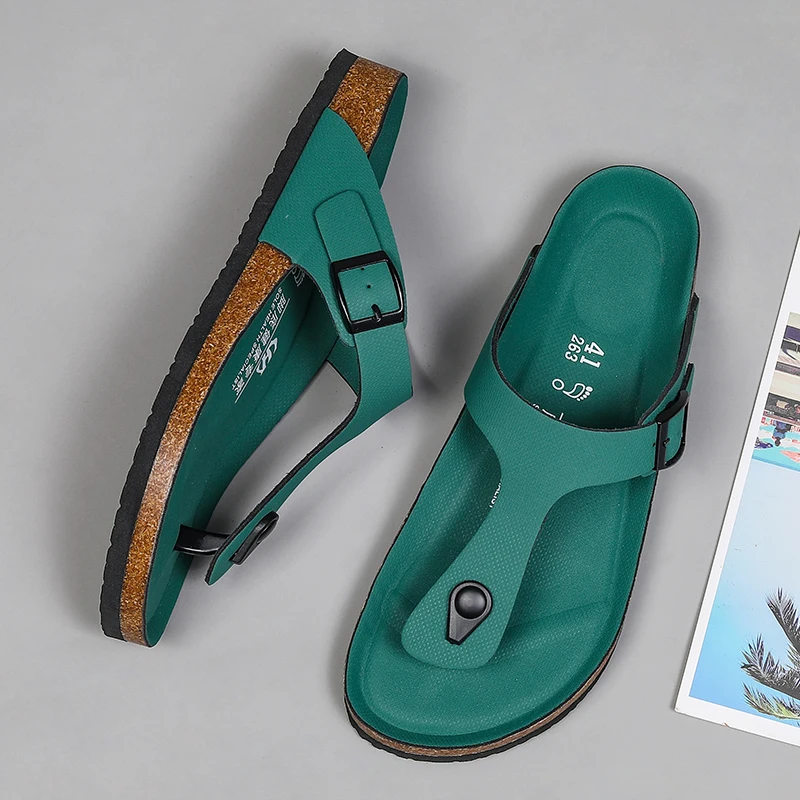 2024 New Woman Sandals Brand Soft Sandals Female Beach Casual Shoes Platform Cork Slides Original Male Non-slip Flip-flop Summer