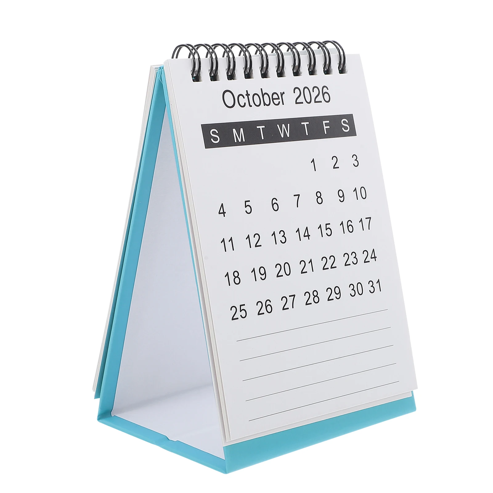 

Desktop Calendar 2026 Compact Mini Desk Planner for Office Home School Flip Calendar Table Easel Standing Calendar Lake Green