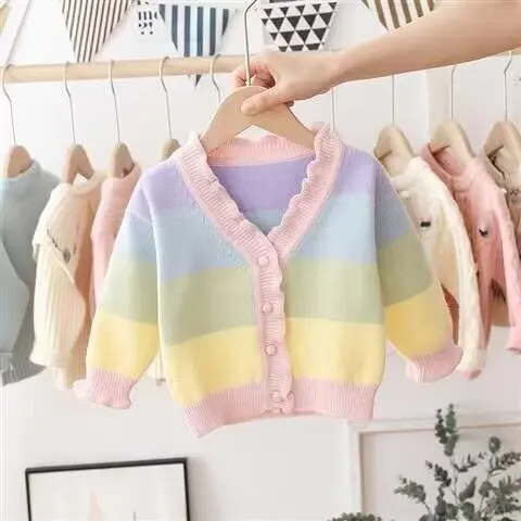 

New Spring Autumn Girls Jumpers Toddler Boys Tops Sweater Cardigan Children's Sweater Children Clothing Baby-clothes