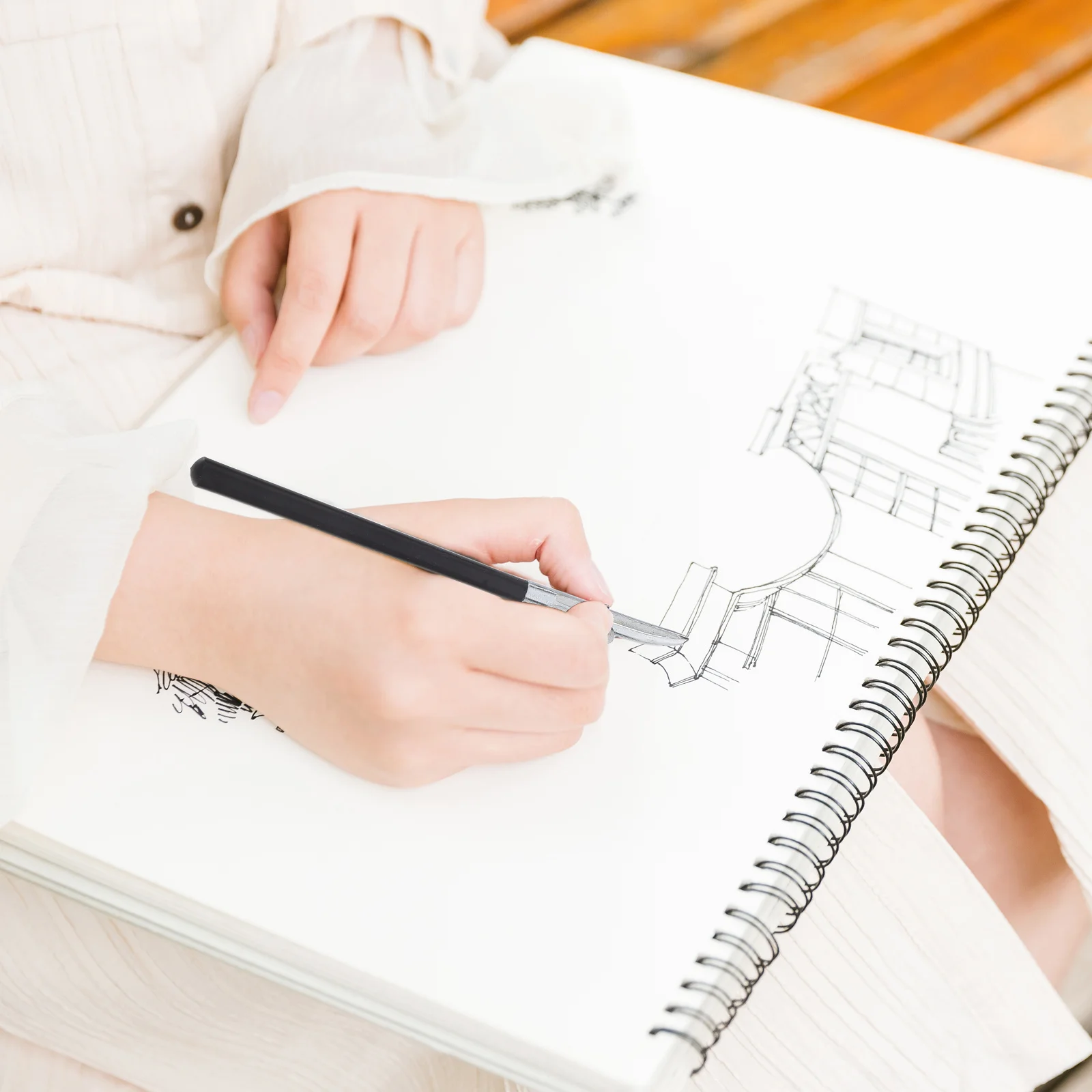 4本入り細線画ペン、マスキング液描画用、直線を描くのに快適なグリップ、芸術的ニーズ向けの細線画ペン