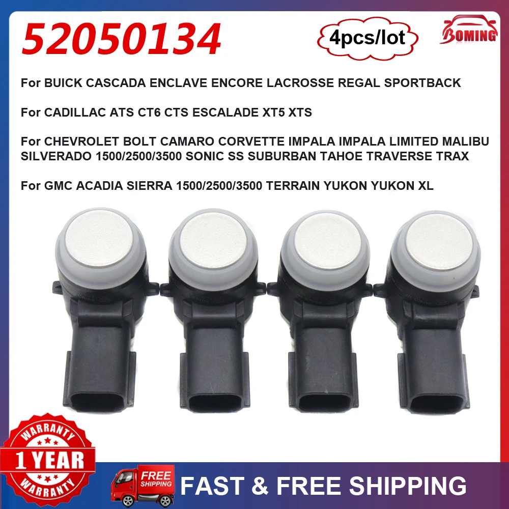 4 Uds 52050134 parachoques de asistencia PDC Sensor de estacionamiento Parktronic para CADILLAC ATS CT6 CTS ESCALADE XT5 XTS GMC ACADIA CHEVROLET BUICK