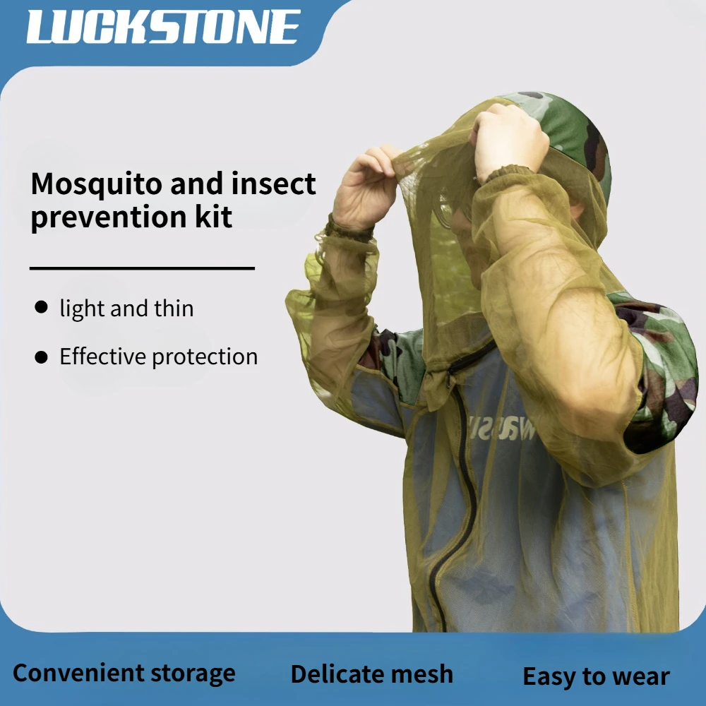 طارد البعوض في الهواء الطلق شبكة الشاش منع الحشرات ارتداء مقاومة تنفس الصيف ملابس طارد البعوض في الهواء الطلق