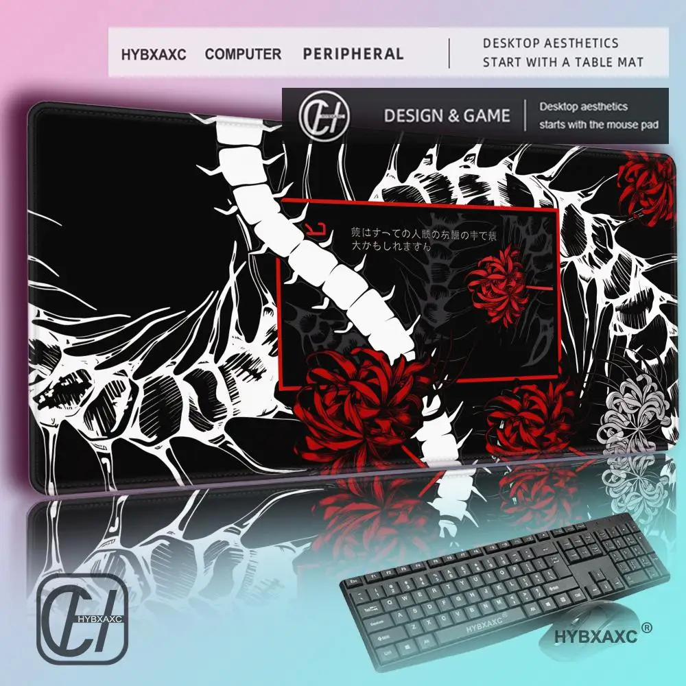 

HYBXAXC Anime T-Tokyo G-GhoulS Mouse Pad Non-slip Rubber Gamer Balance Computer Mat Decoracion Deskmat Laptop Office Large