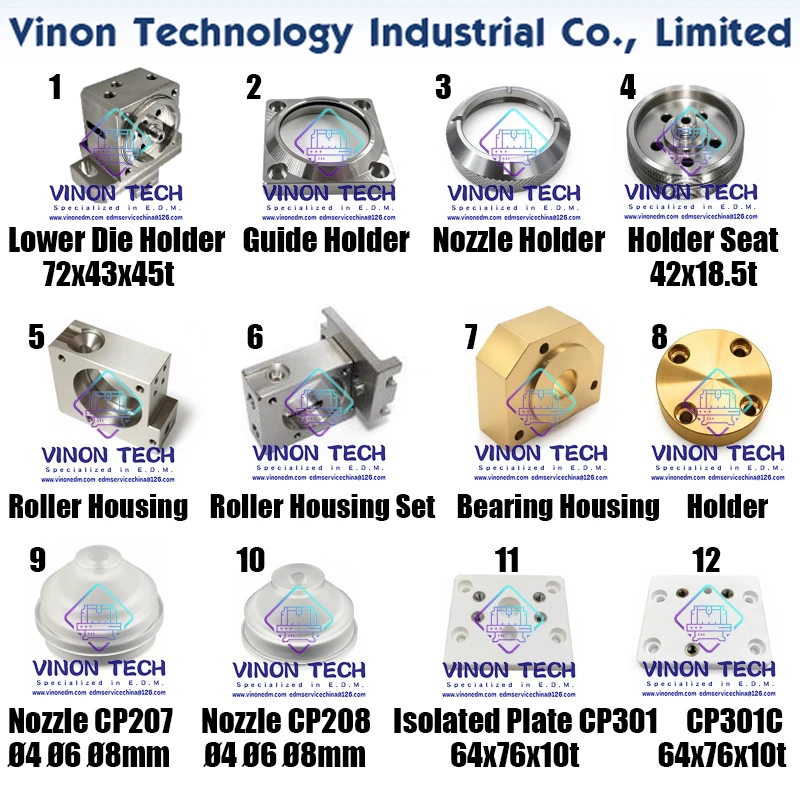AMS use Lower Die Holder,Guide Holder,Nozzle Holder,Holder Seat,Roller Housing,Roller Housing Set,Bearing Housing,Nozzle CP207