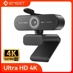 4K Webcam Streaming Web Camera EMEET USB Computer Camera Autofocus Mini USB Web Cam with Microphones for PC Laptop YouTube