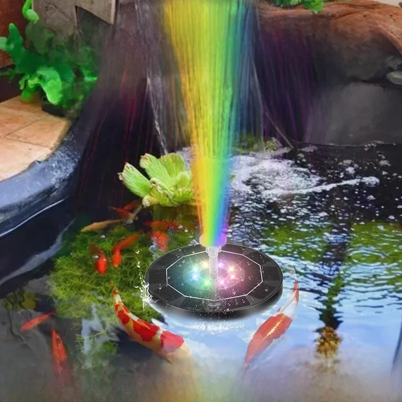 Solar Powered Outdoor Fish Pond Fountain Oxygenator Automatic Sprinkler System Garden Water Circulation Pump Aquarium Equipment