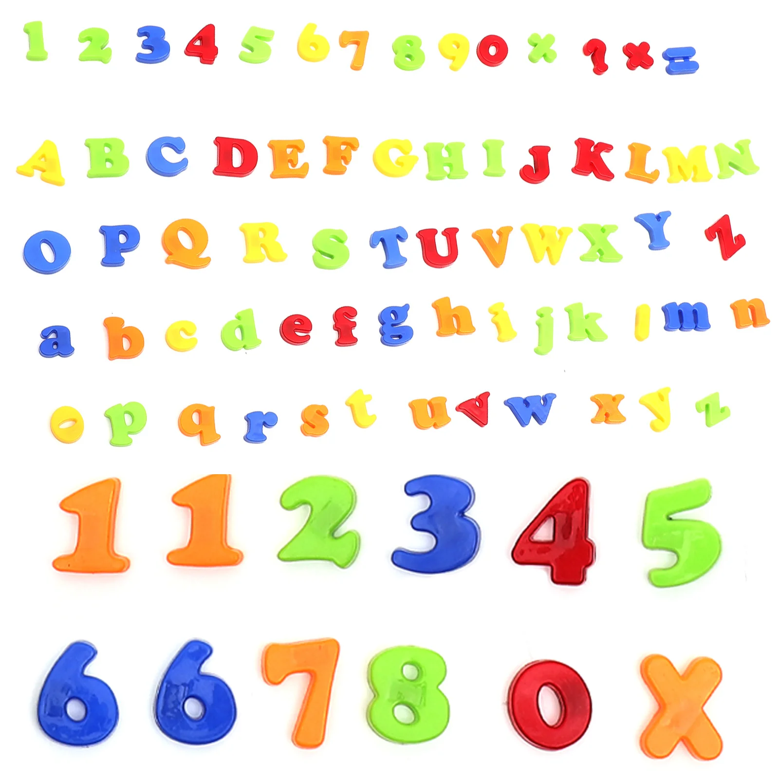 ชุดแม่เหล็กติดตู้เย็นรูปตัวอักษร 78 ชิ้น ตัวอักษรและตัวเลขแม่เหล็กหลากสีสันสำหรับเด็ก เสริมสร้างทักษะการเรียนรู้และการจดจำ