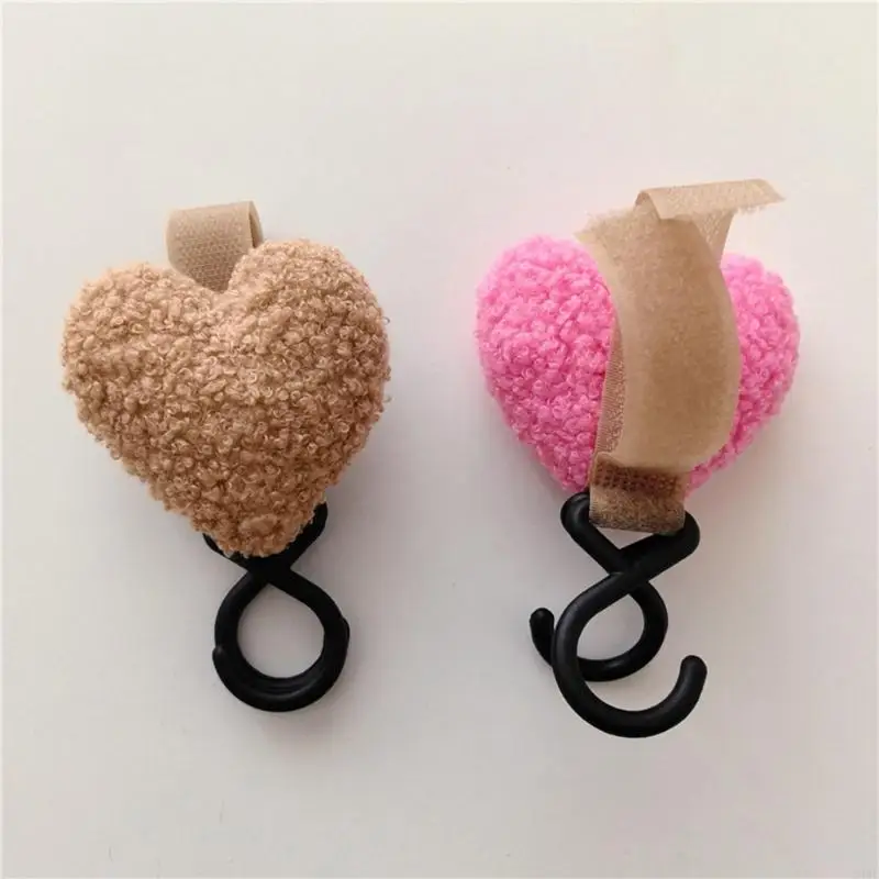 Gancho para carrinhos pelúcia com detalhes formato coração, cabide organizador para carrinho bebê 24BE