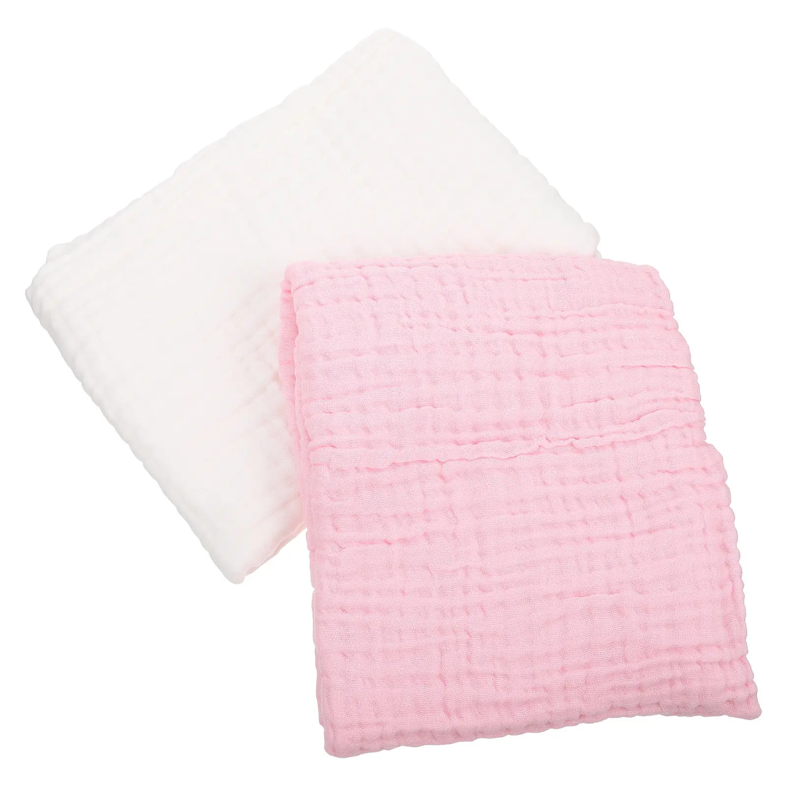 2Pcs Baby Cotton Towels Ultra Soft Absorbent Newborn Bath Towels for Infant Bathing Swimming Beach Use Supple Baby Bath Blankets