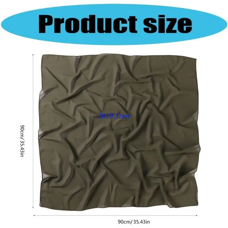 F3MF Morbido Sciarpa quadrata Abbigliamento da ufficio Foulard Versatile Fazzoletto da collo alla per