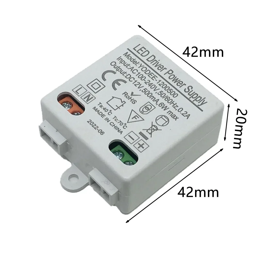 1pcs Constant Voltage LED Power Supply DC12V 6W Drive Power Supply AC To DC DC Output AC/DC Power Supply50-60Hz