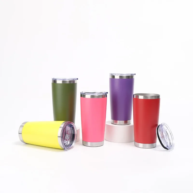 

20oz car cup spray coated 304 stainless steel vacuum insulated household portable cold beer coffee mug