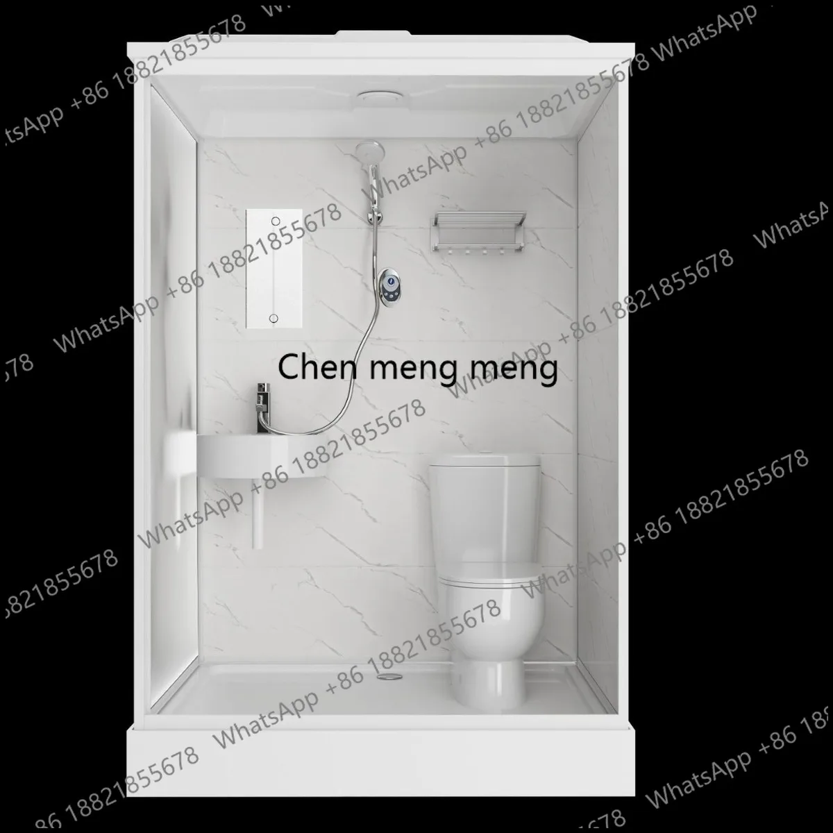 Bathroom integral shower room household bath integrated bath room integrated glass dry and wet separation