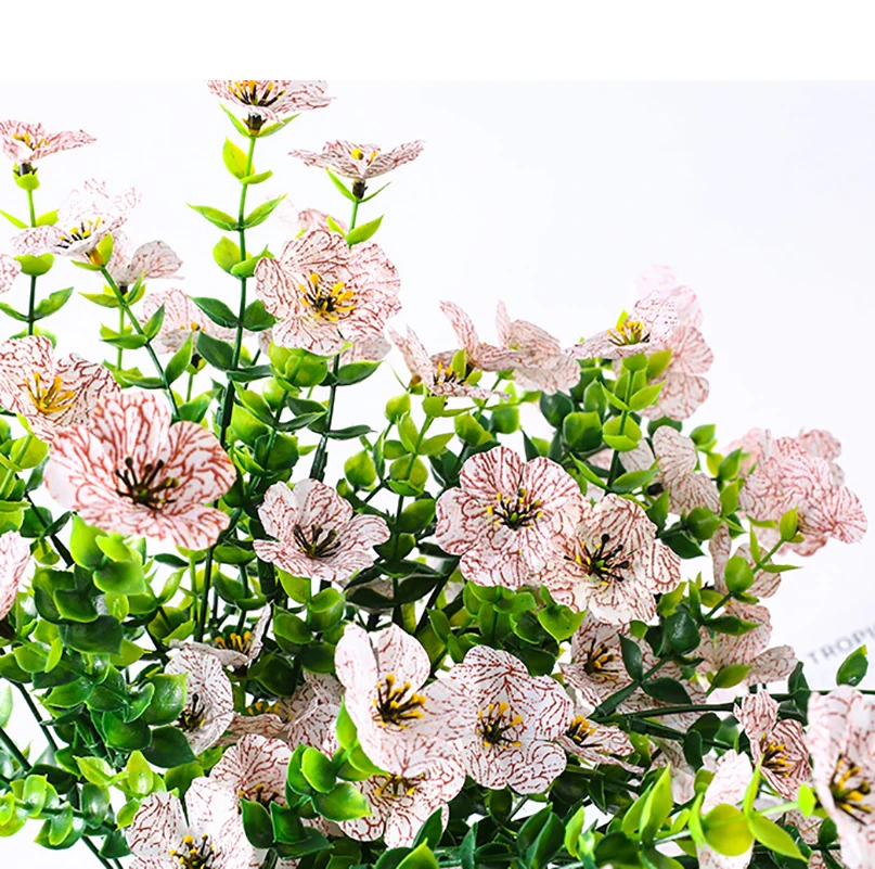 Eucalyptus Simulation Flowers Realistic Artificial Flowers Greenery Decoration Violet Flowers Plastic Fake Flowers