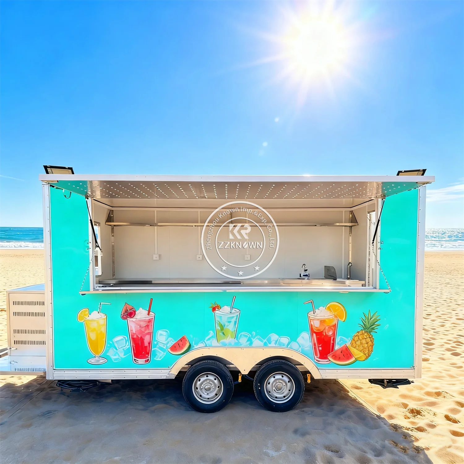 

Custom Commercial Food Truck Catering Trailer Fully Equipped Concession Mobile Kitchen Coffee Trailer Fast Food Trailer For Sale
