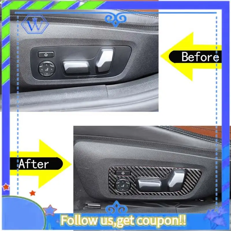 

M46K-Soft Carbon Fiber Seat Adjusting Panel Sticker Accessories For BMW 8 Series G14 G15 G16 2019-2022