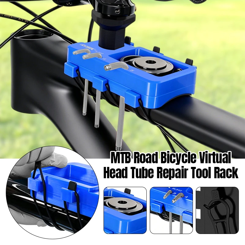 

Bike Stem Cover Storage Bracket MTB Road Bicycle Headset Tool Holder Rack for External Semi-Internal Cable Routing Universal Fit