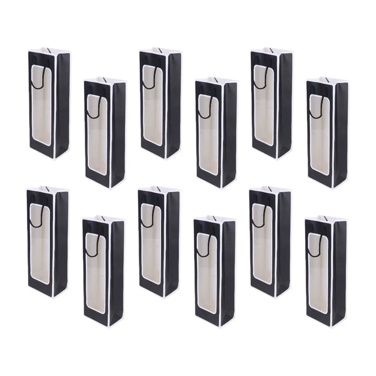 

12 шт. красных подарочных пакетов для вина из крафт-бумаги, сумка-переноска для бутылок, для свадебных подарков, хранения, кухонных и барных принадлежностей